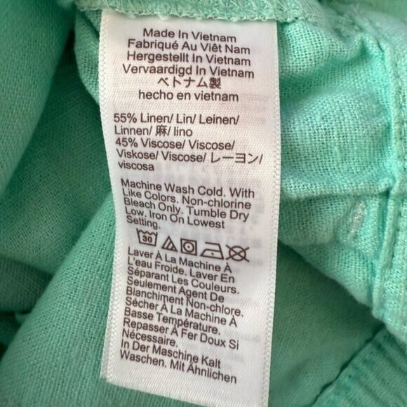 J.CREW Linen Blend High Waist Mint Green Casual Shorts Size XXL NEW - Picture 5 of 6